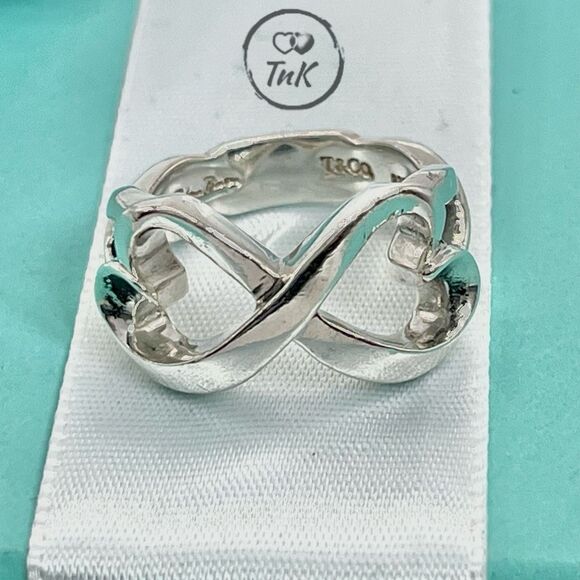 Tiffany & Co. Double Loving Heart Ring Paloma Picasso -529 Silver - Sz 6 - Picture 16 of 16